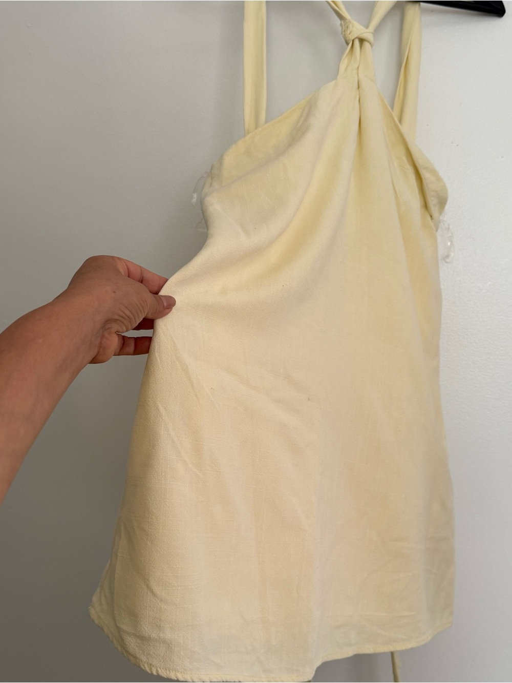 Peppermayo butter yellow mini halter dress - Picture 3 of 8